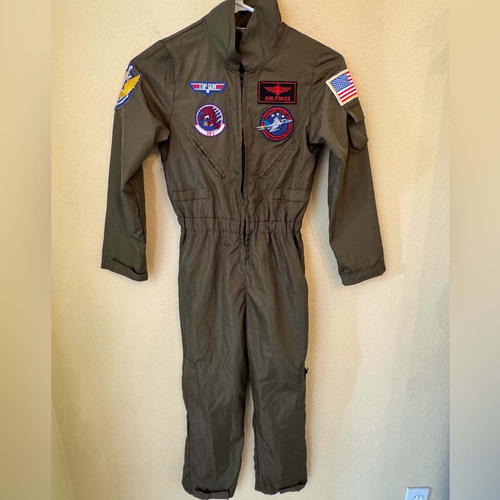 Kids Air Force Pilot Costume - Green